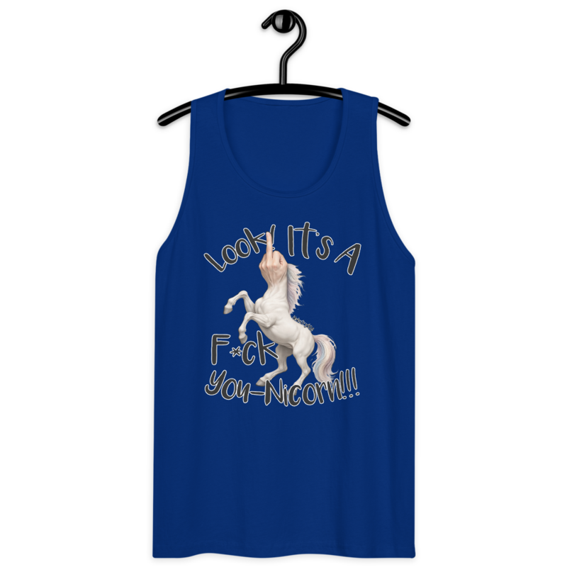 F•ck Unicorn – Men’s premium tank top — team royal