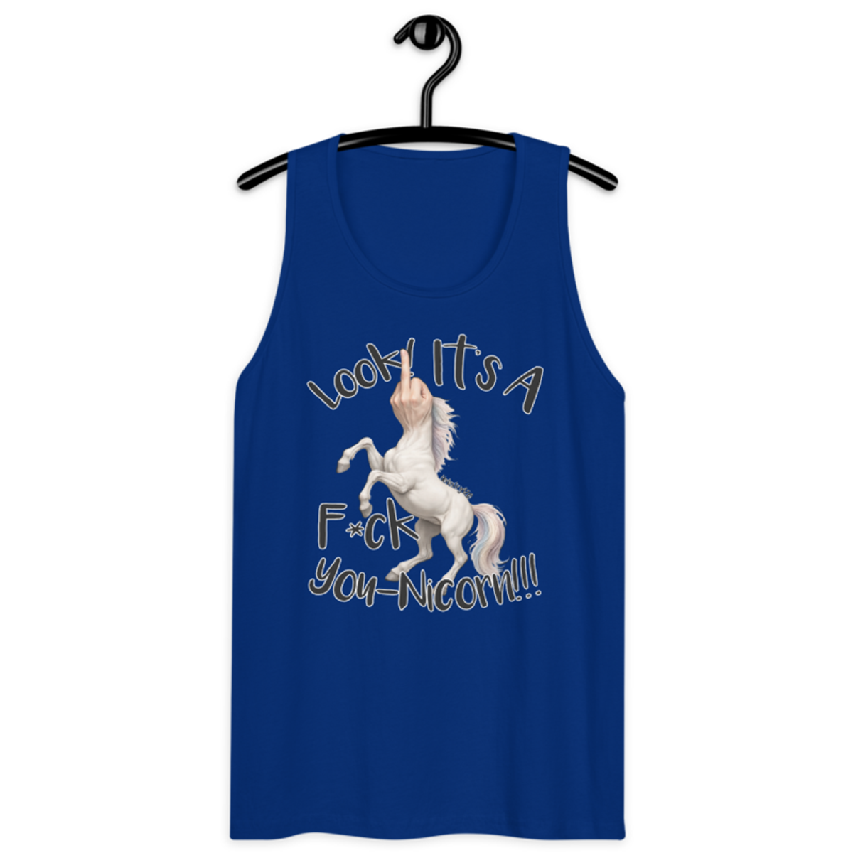 F•ck Unicorn – Men’s premium tank top — team royal