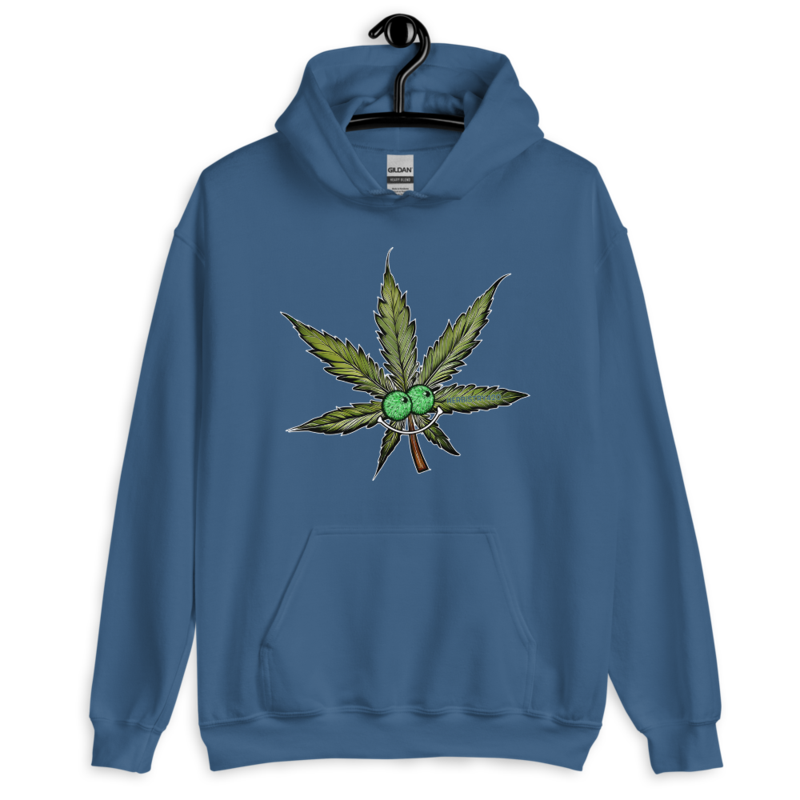 Happy Leaf – Unisex Hoodie — indigo blue