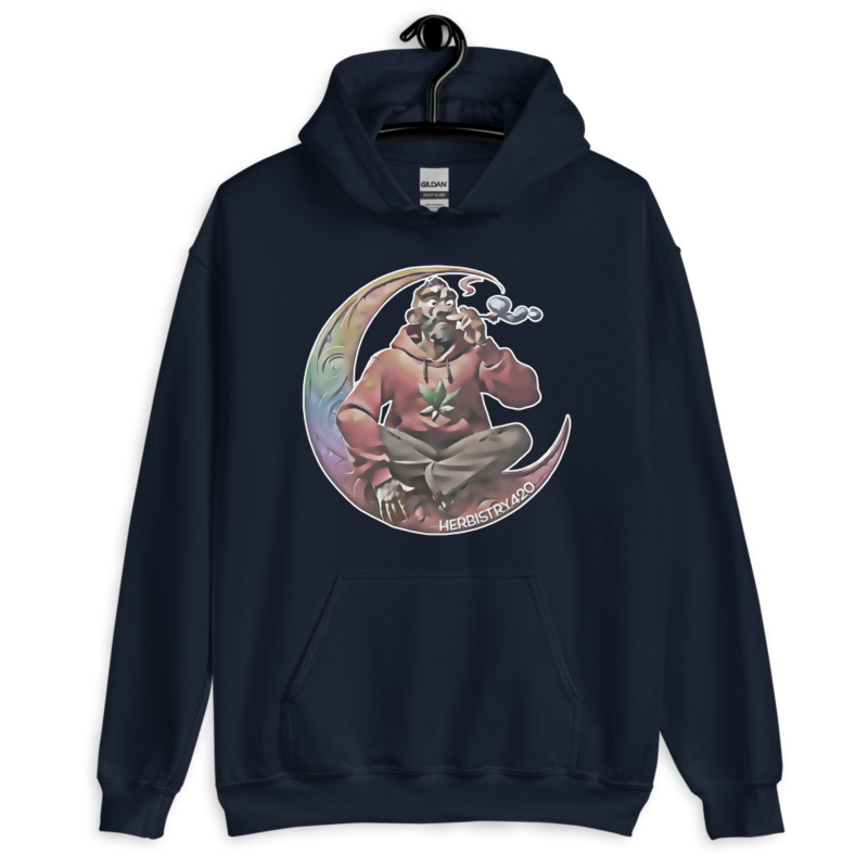 Smoking on the Moon – Unisex Hoodie — navy