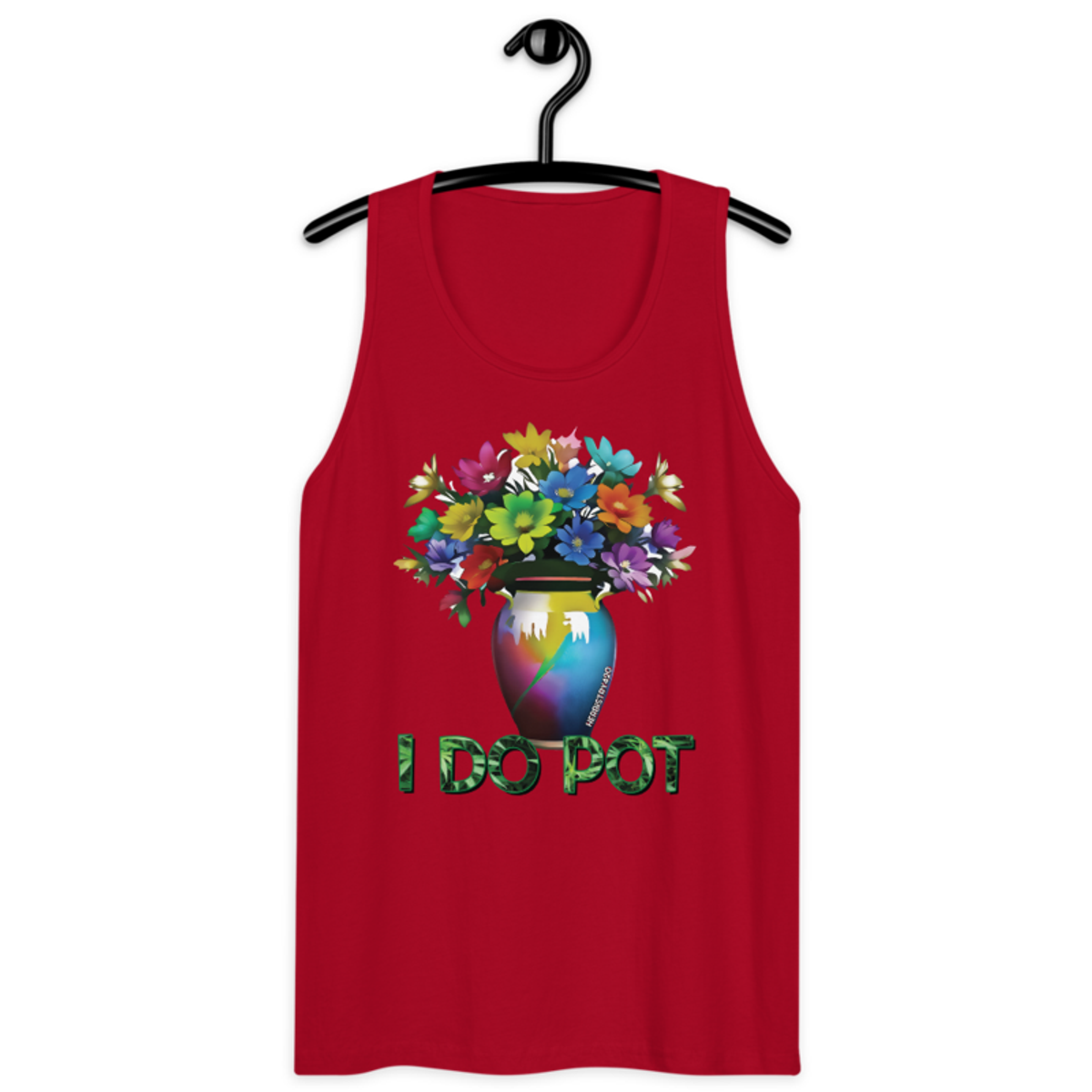 I Do Pot – Men’s premium tank top — red