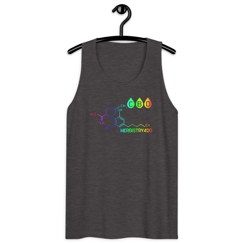 CBD Molecule – Men’s premium tank top — charcoal heather