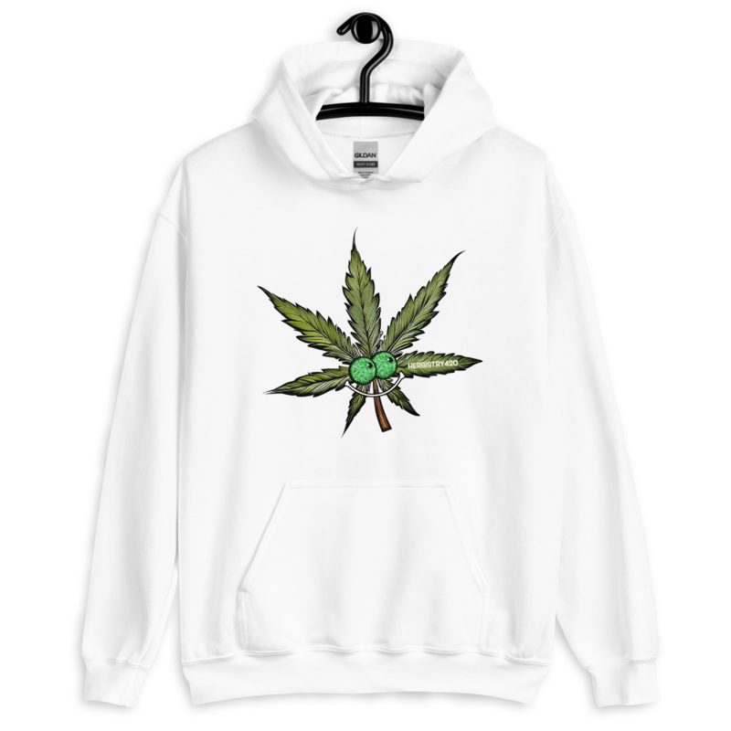 Happy Leaf – Unisex Hoodie — white