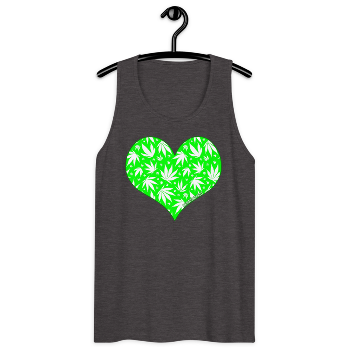 Love Weed – Men’s premium tank top — charcoal heather