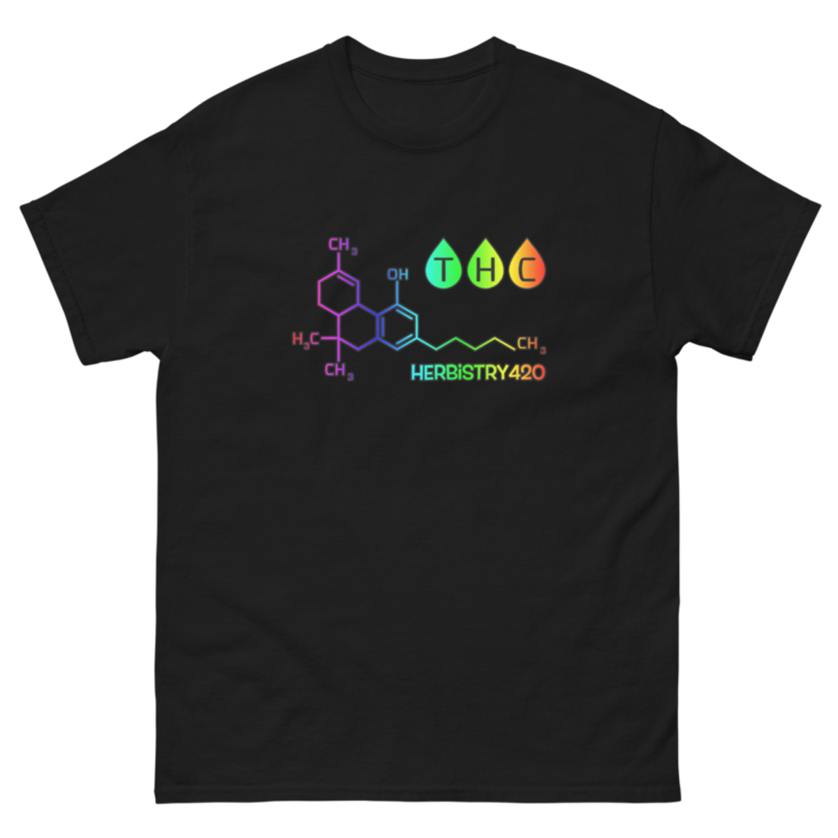 THC Molecule – Unisex Classic Tee — black