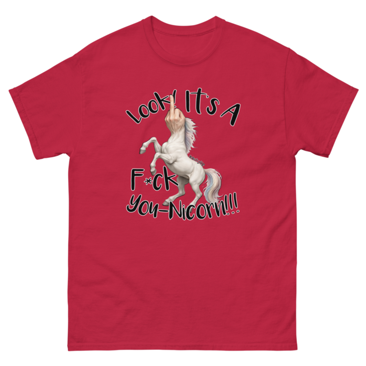 F•ck Unicorn – Unisex classic tee — cardinal