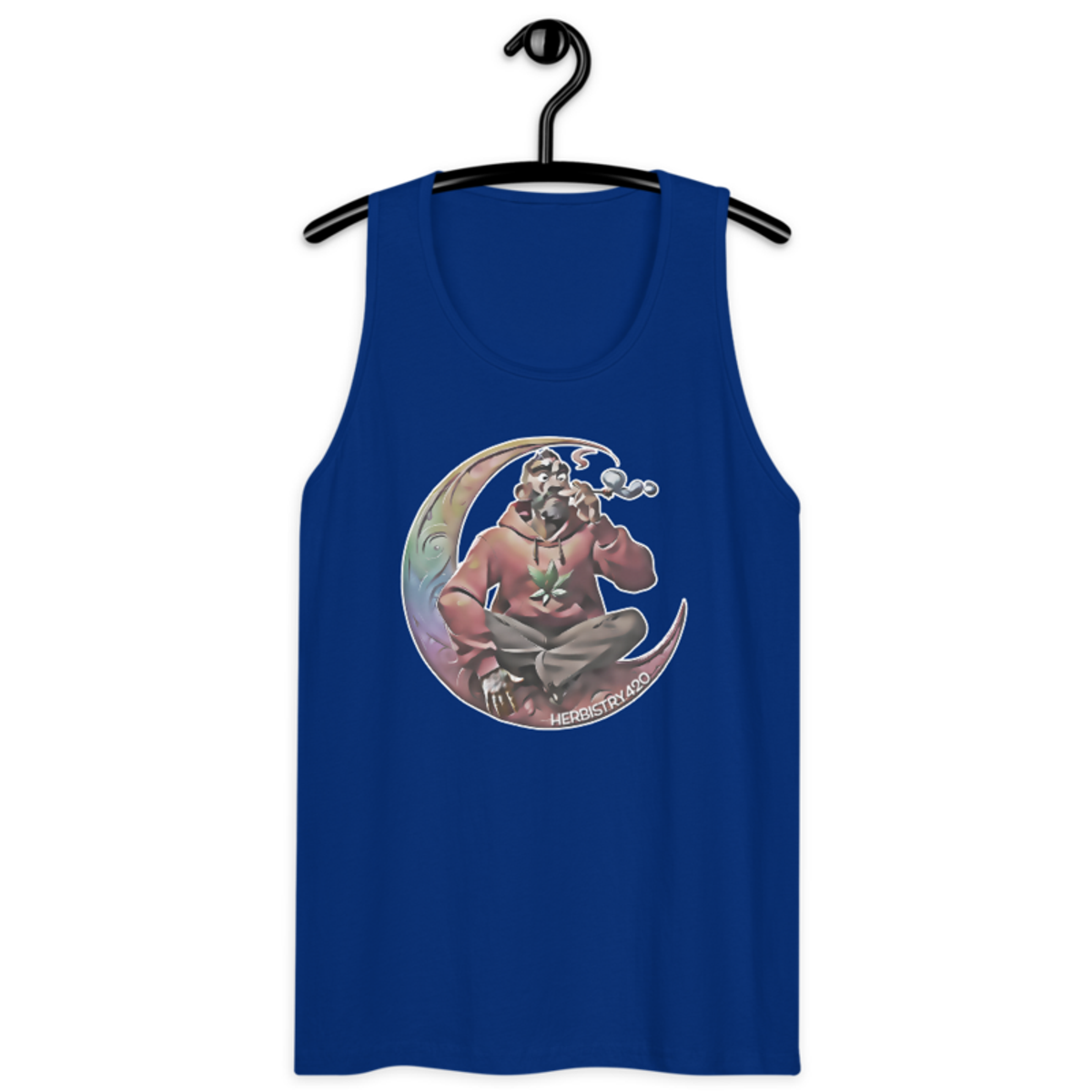 Smoking On The Moon – Men’s premium tank top — team royal