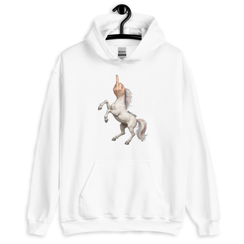 F*ck Unicorn – Unisex Hoodie — white