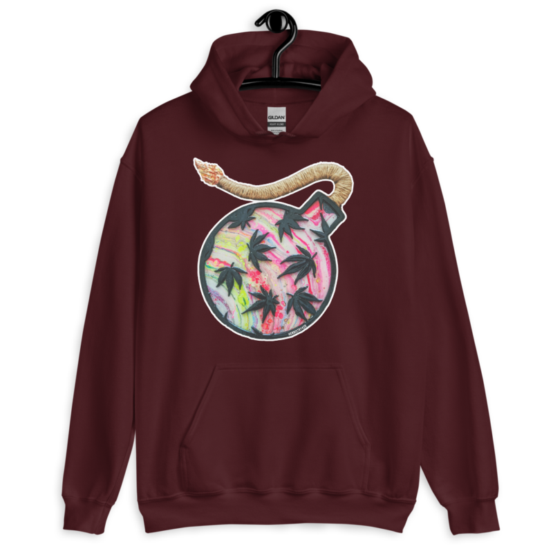 Da Bomb – Red – Unisex Hoodie — maroon