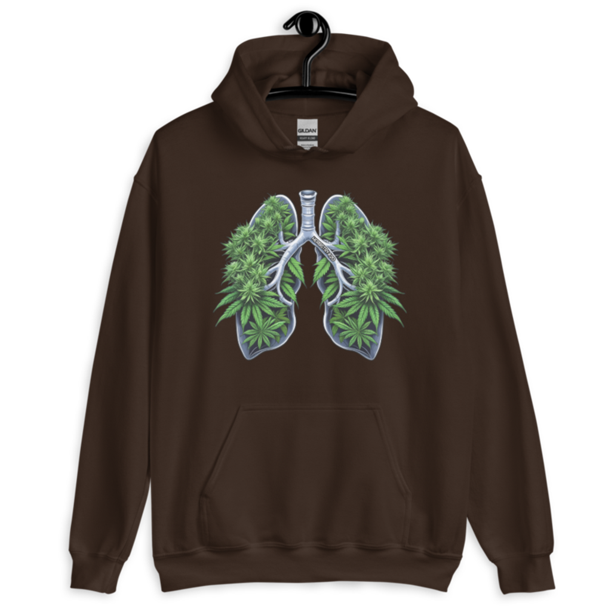 Weed Lungs – Unisex Hoodie — dark chocolate