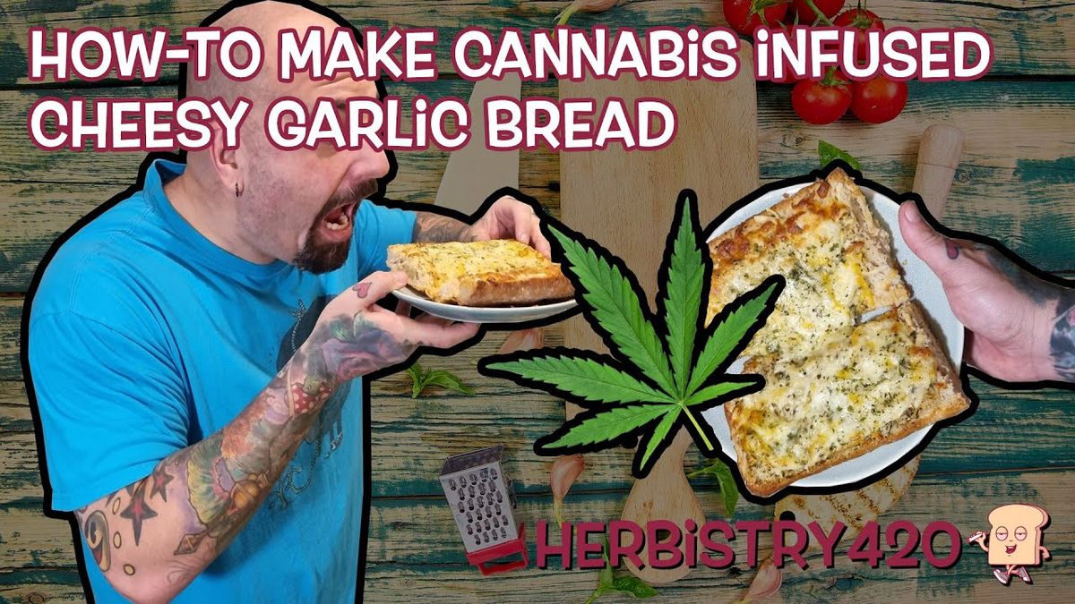 cannabis infused cheesy garlic bread
