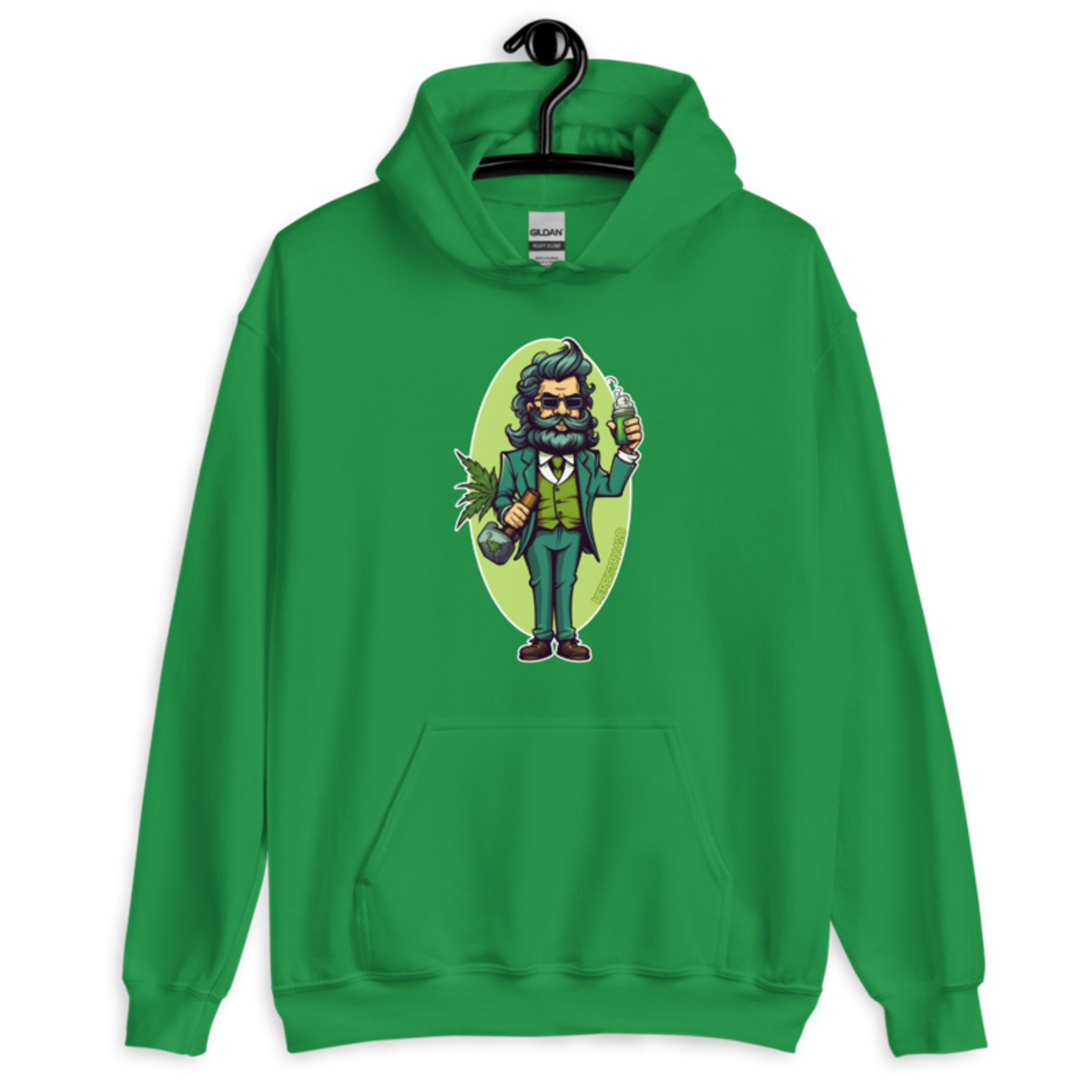 Weed Hipster – Unisex Hoodie — irish green