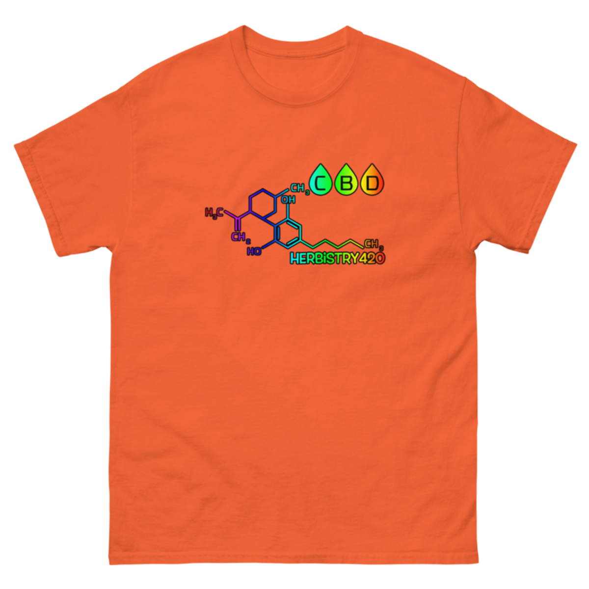 CBD Molecule – Unisex Classic Tee — orange