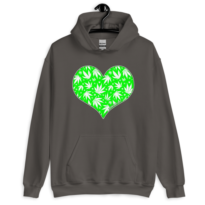 Love Weed – Unisex Hoodie — charcoal