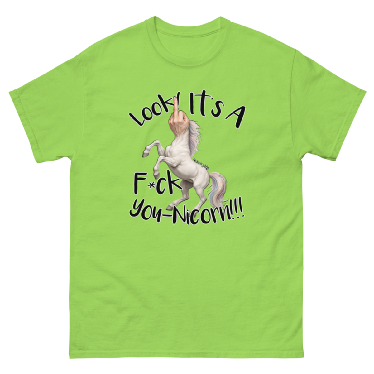 F•ck Unicorn – Unisex classic tee — lime