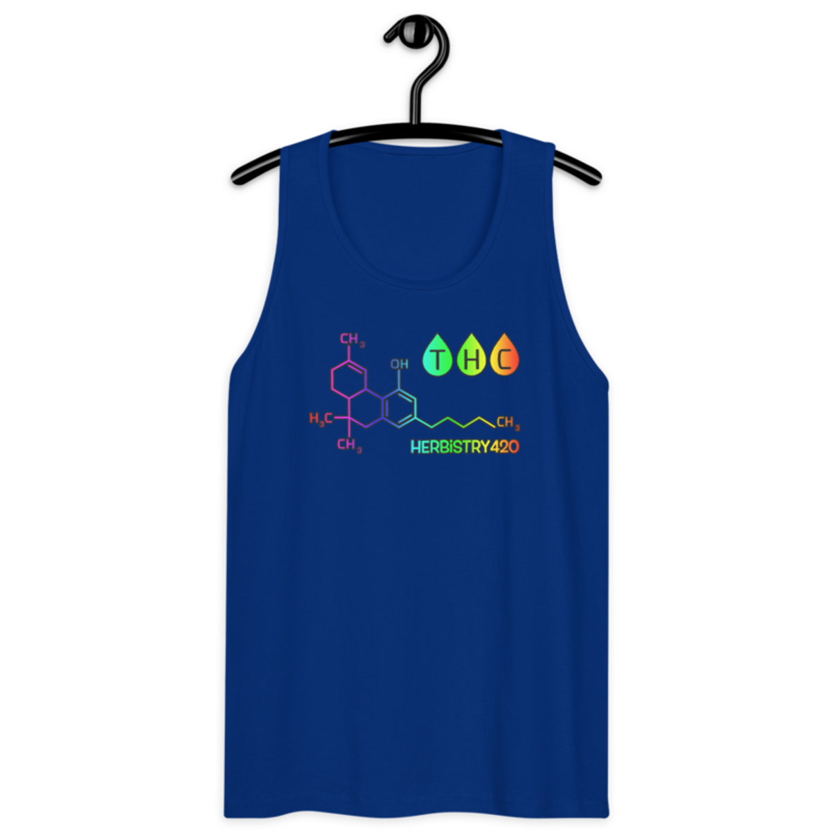THC Molecule – Men’s premium tank top — team royal