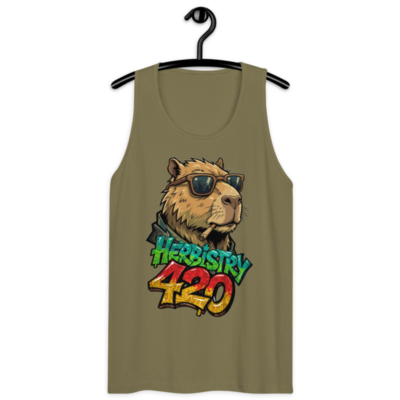 Cappy Life – Men’s premium tank top — military green