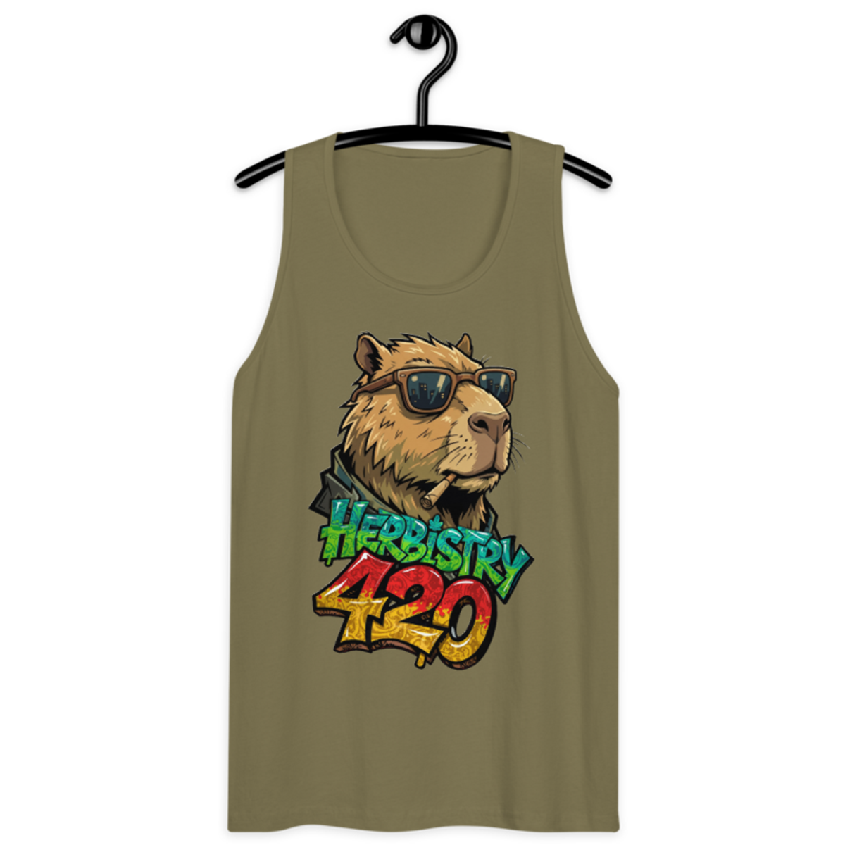 Cappy Life – Men’s premium tank top — military green