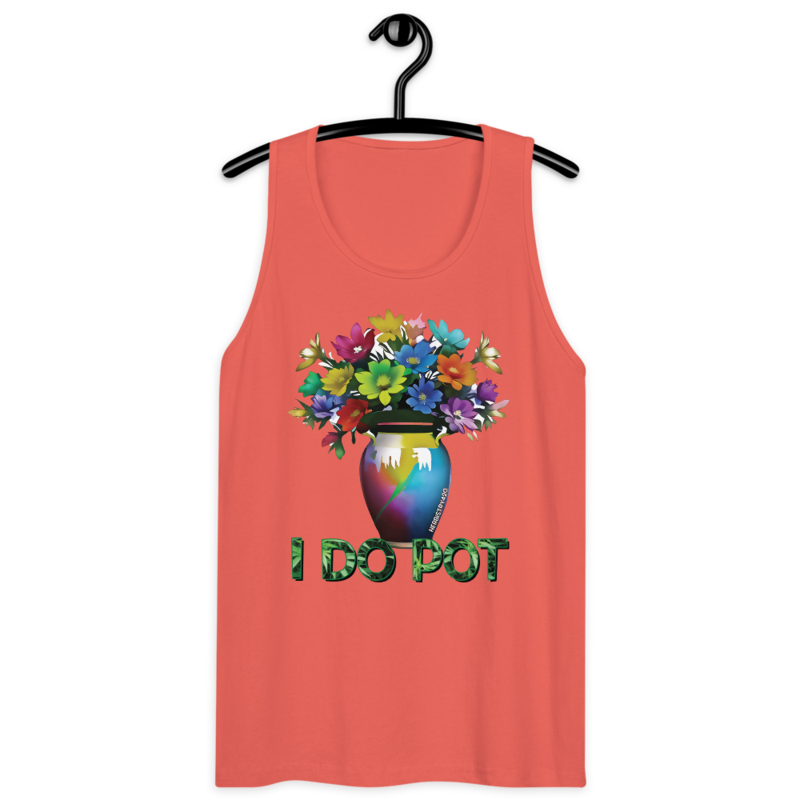 I Do Pot – Men’s premium tank top — coral