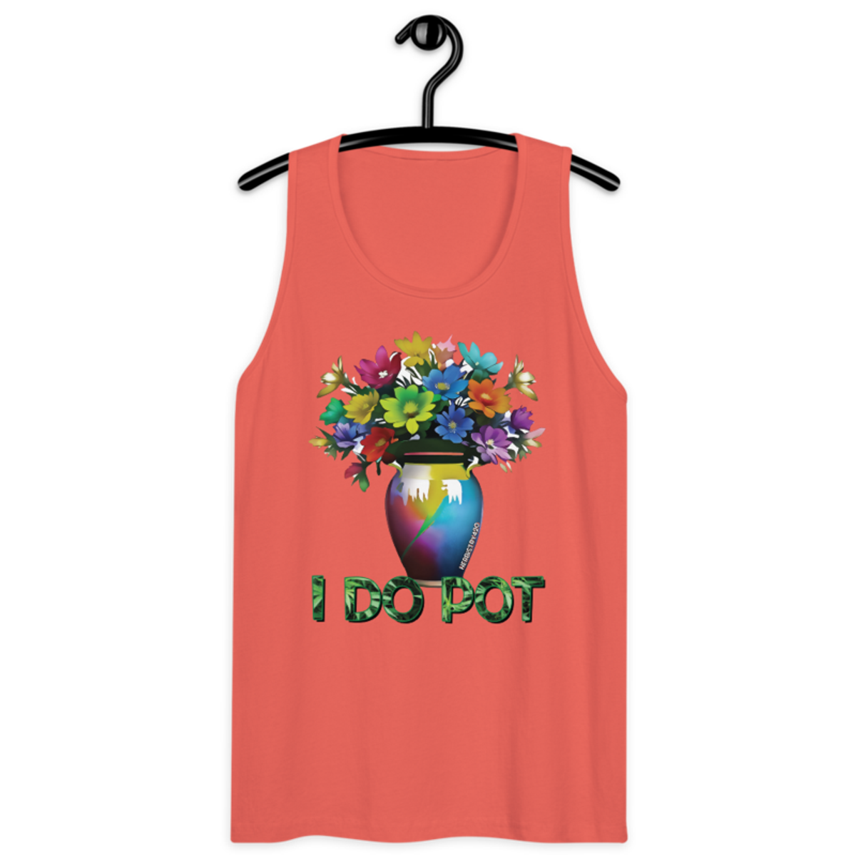 I Do Pot – Men’s premium tank top — coral