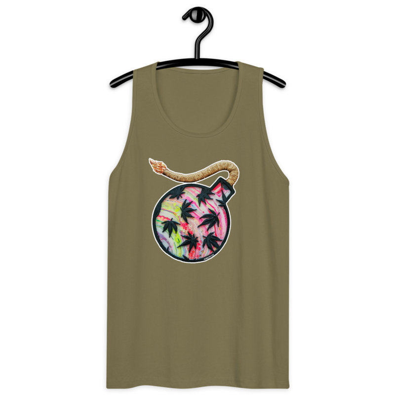Da Bomb – Red– Men’s premium tank top — military green