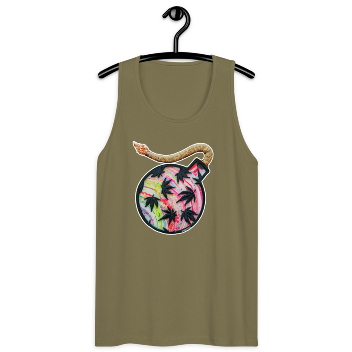 Da Bomb – Red– Men’s premium tank top — military green