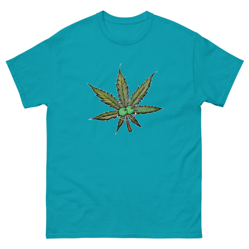 Happy Leaf – Unisex Classic Tee — tropical blue