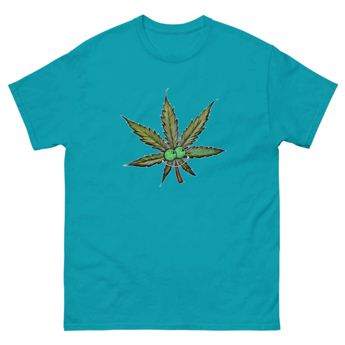 Happy Leaf – Unisex Classic Tee — tropical blue