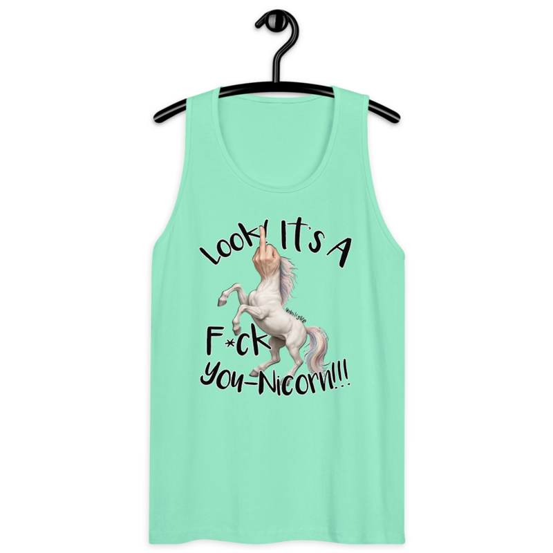F•ck Unicorn – Men’s premium tank top — mint