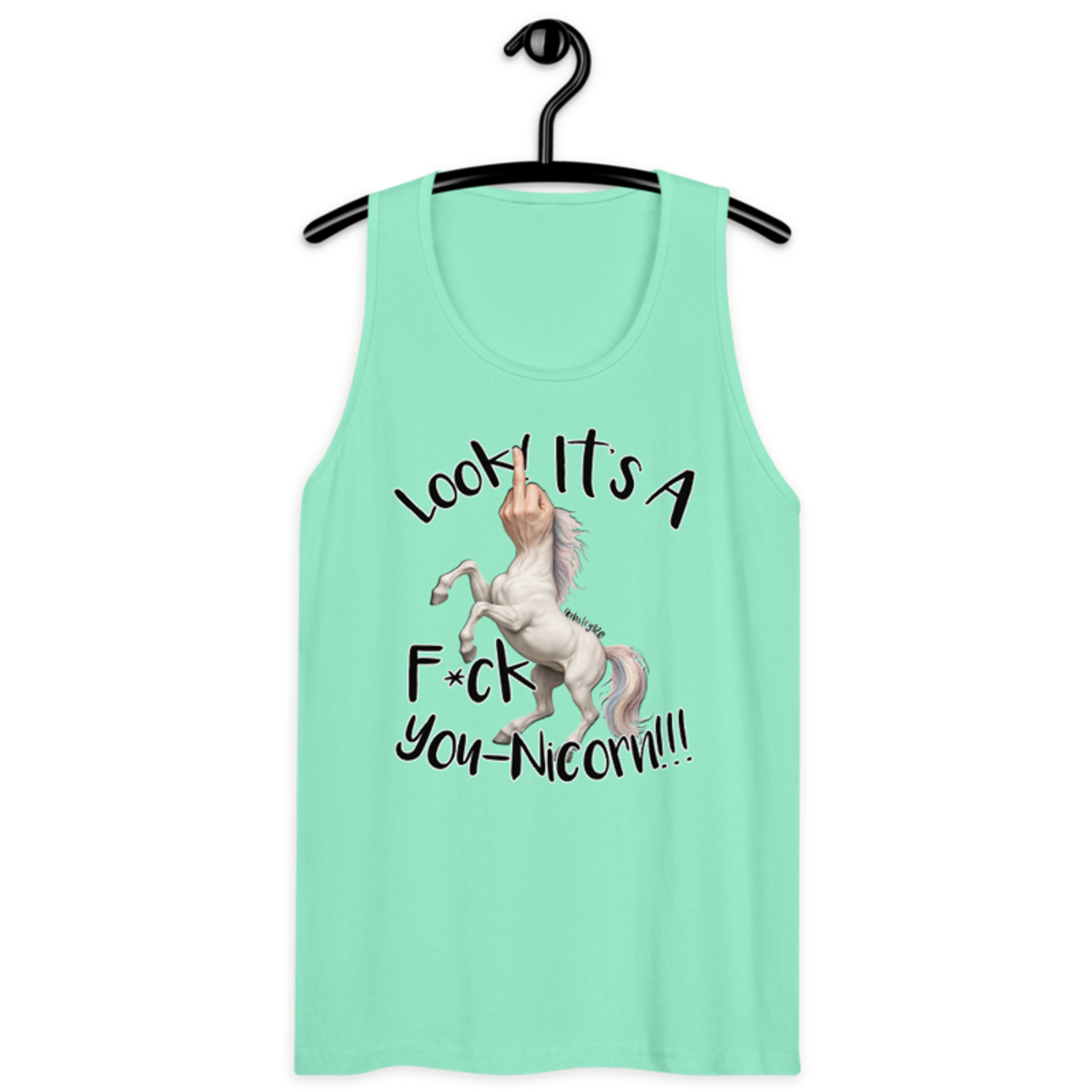 F•ck Unicorn – Men’s premium tank top — mint
