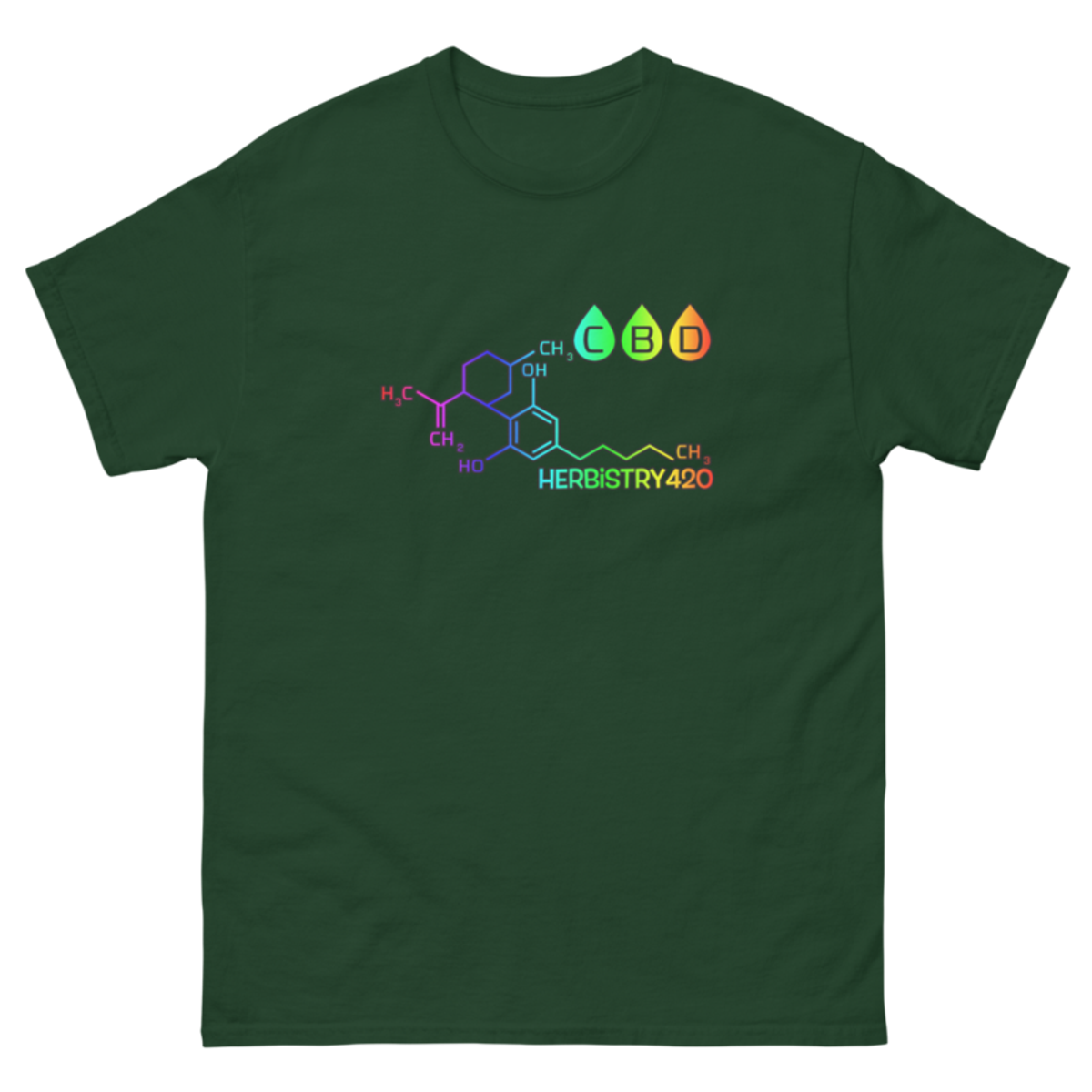 CBD Molecule – Unisex Classic Tee — forest green