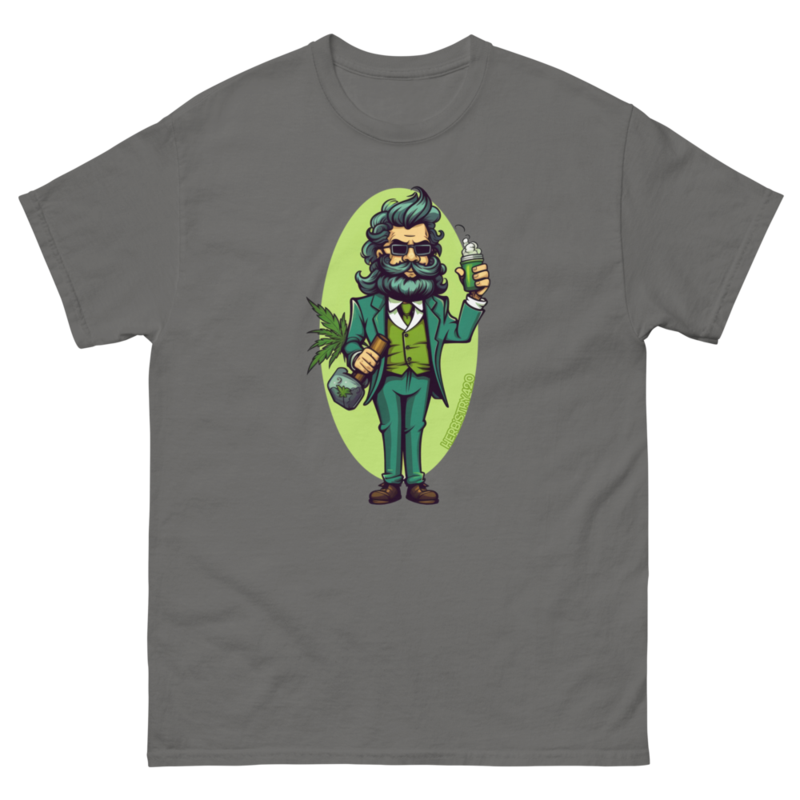Weed Hipster – Unisex Classic Tee — charcoal