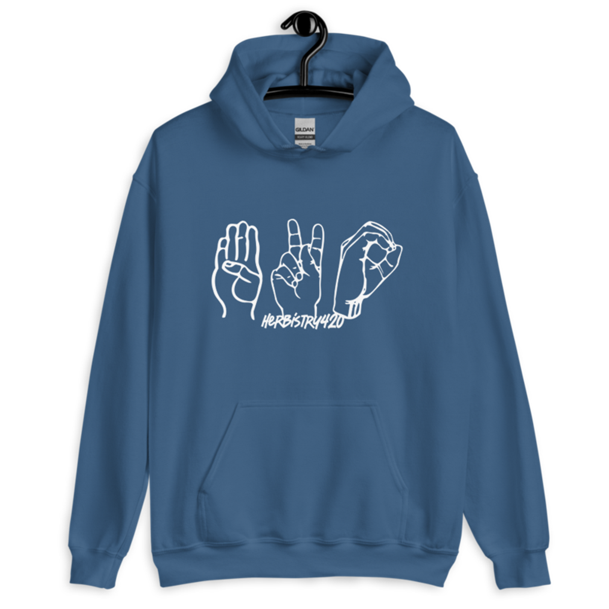 420 Hands – Unisex Hoodie — indigo blue