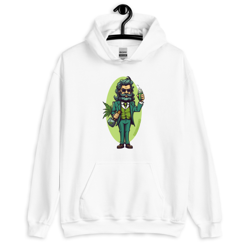 Weed Hipster – Unisex Hoodie — white