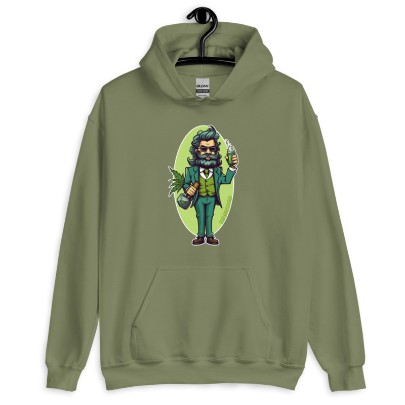 Weed Hipster – Unisex Hoodie — military green