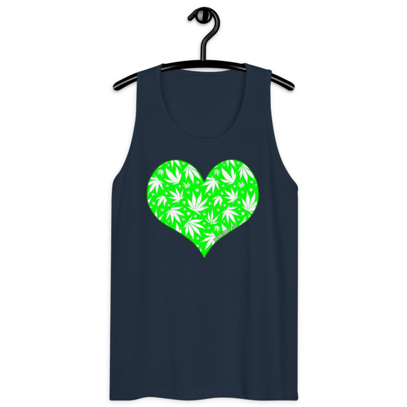 Love Weed – Men’s premium tank top — navy