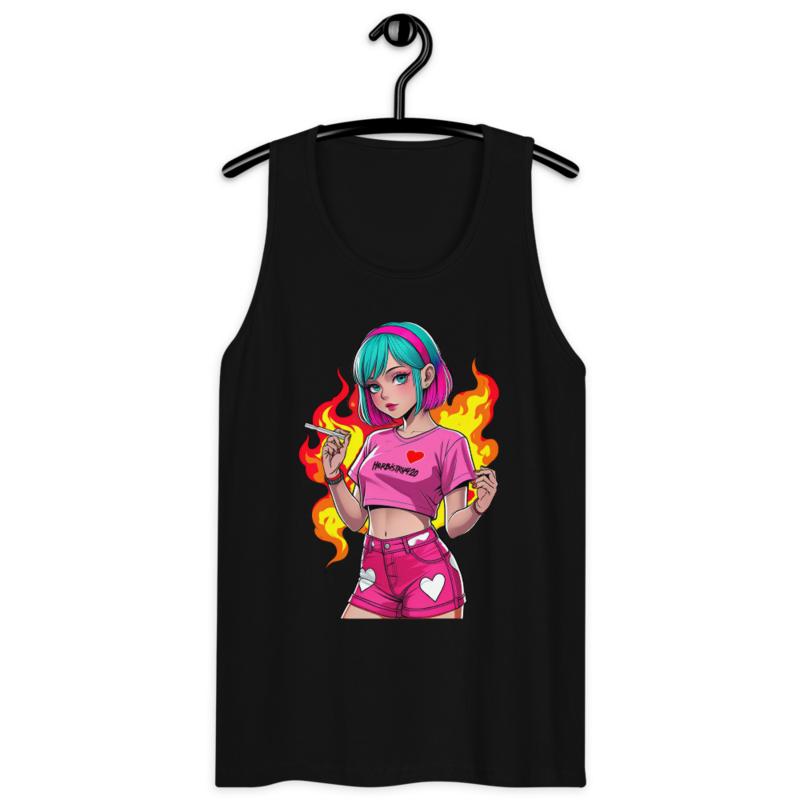 Anime Vape Girl – Men’s premium tank top