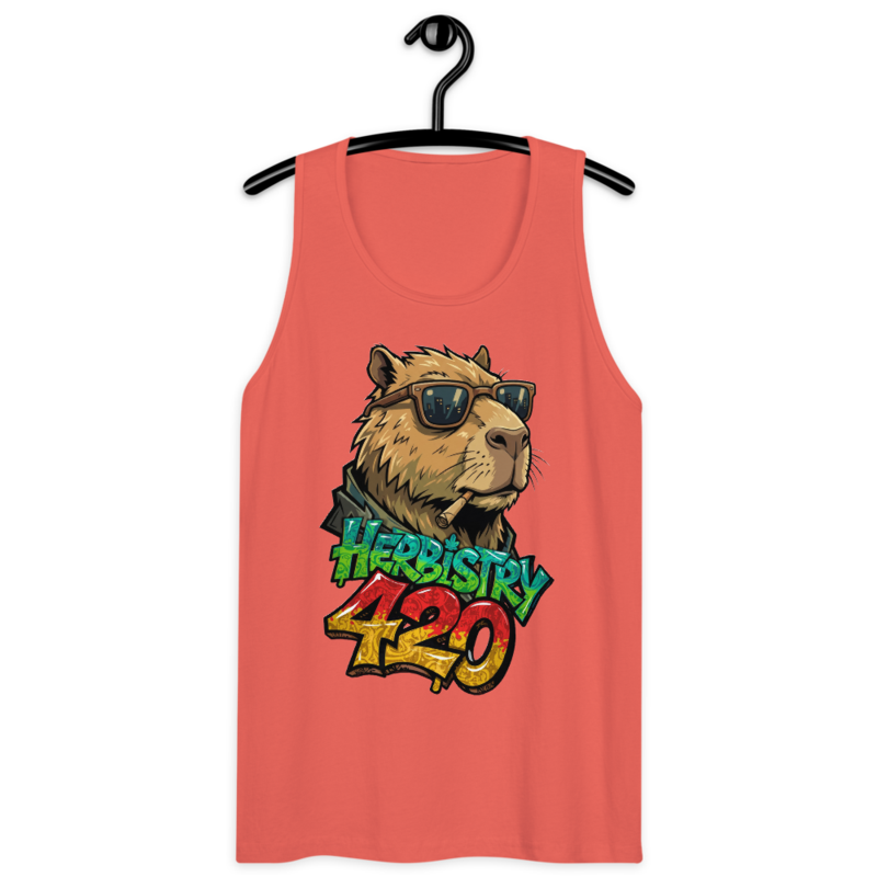 Cappy Life – Men’s premium tank top — coral