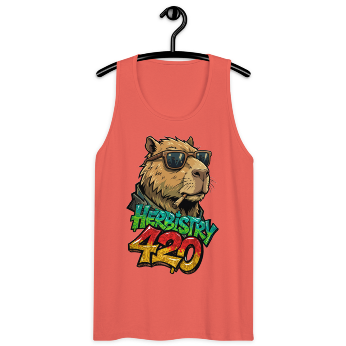 Cappy Life – Men’s premium tank top — coral