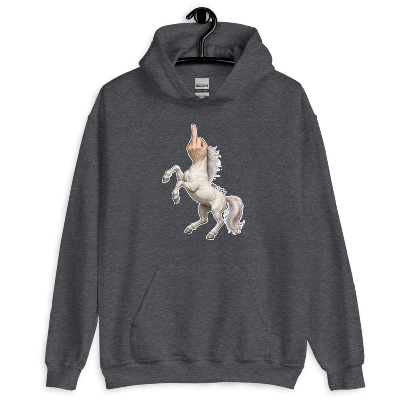 F*ck Unicorn – Unisex Hoodie — dark heather