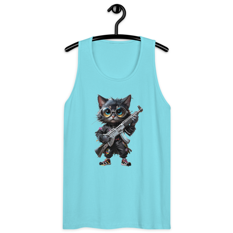 OG Cat – Men’s premium tank top — pacific blue