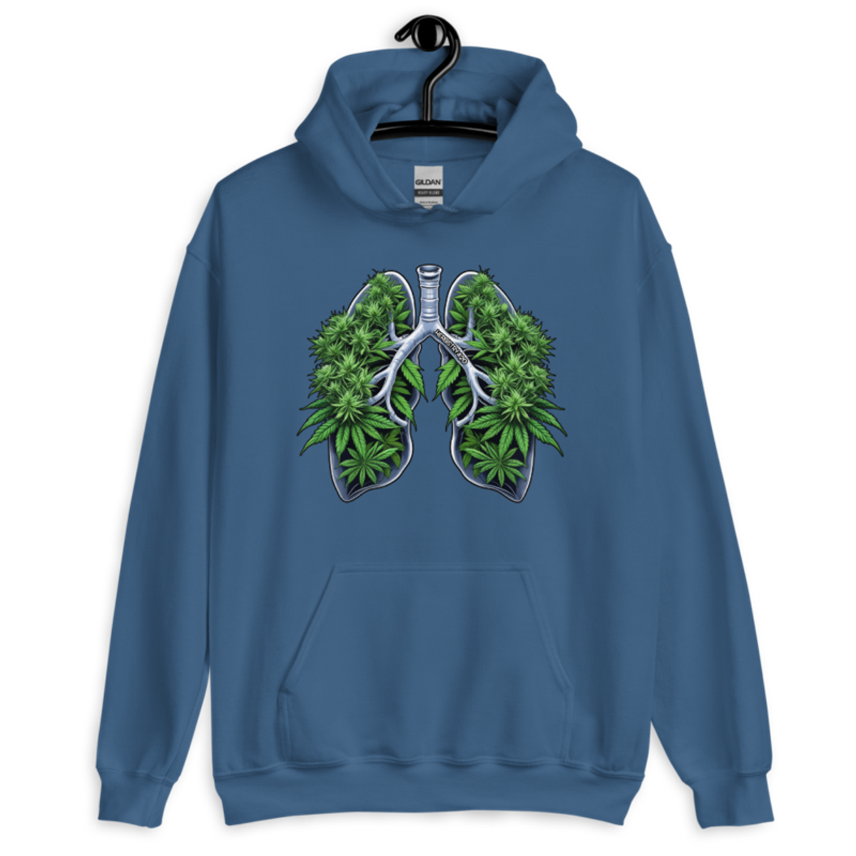 Weed Lungs – Unisex Hoodie — indigo blue