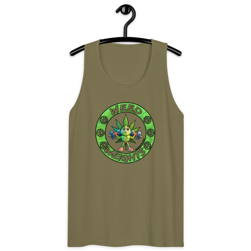 Weed & Weights – Men’s premium tank top
