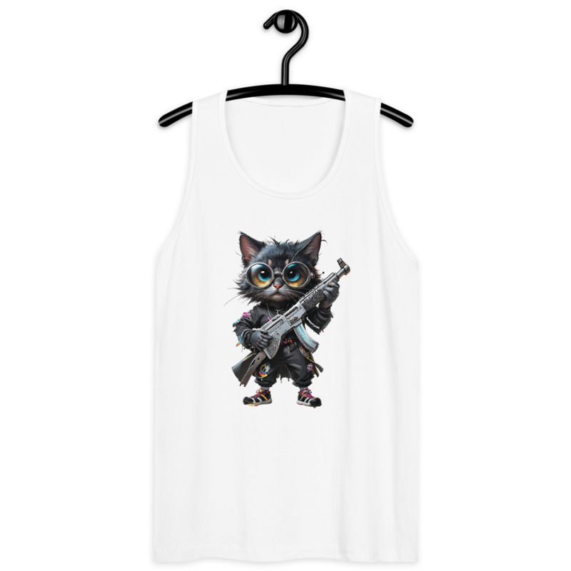 OG Cat – Men’s premium tank top — white