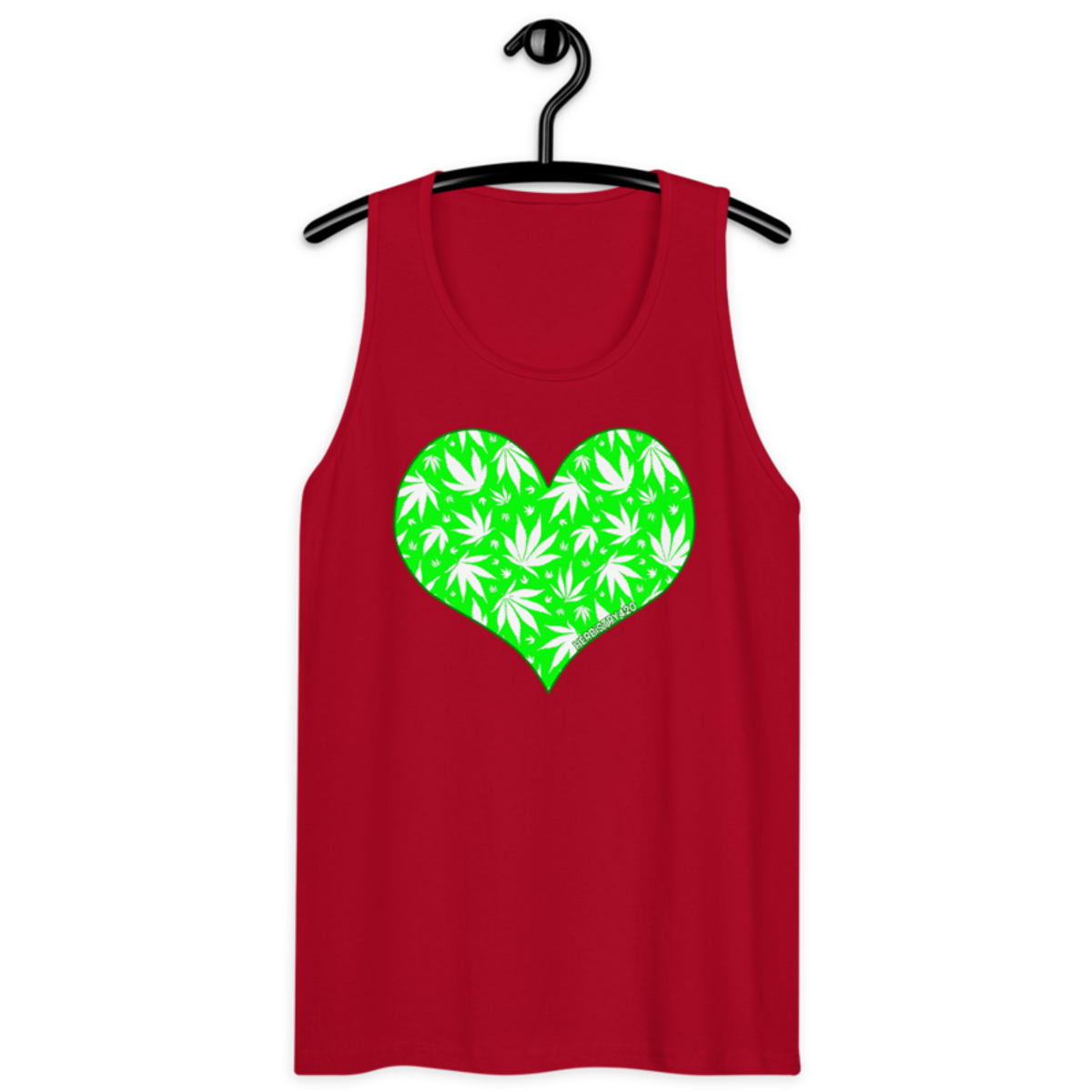 Love Weed – Men’s premium tank top — red