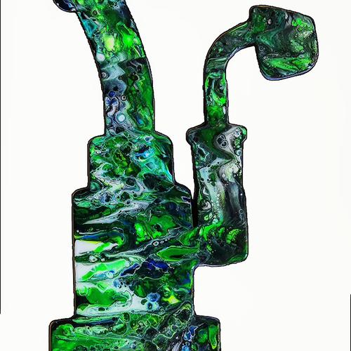 Dab Rig #3 – Wood Cut Resin Art