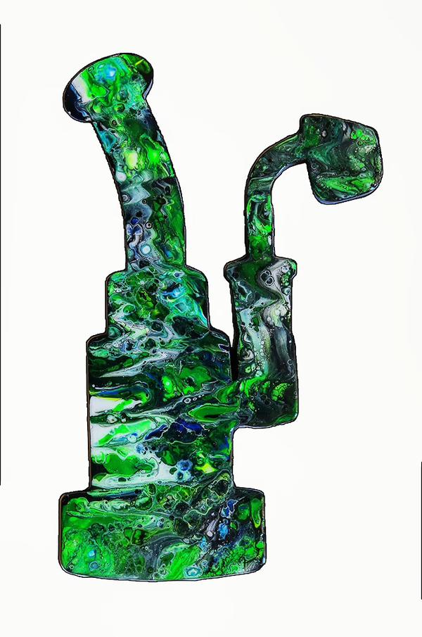 Dab Rig #3 – Wood Cut Resin Art
