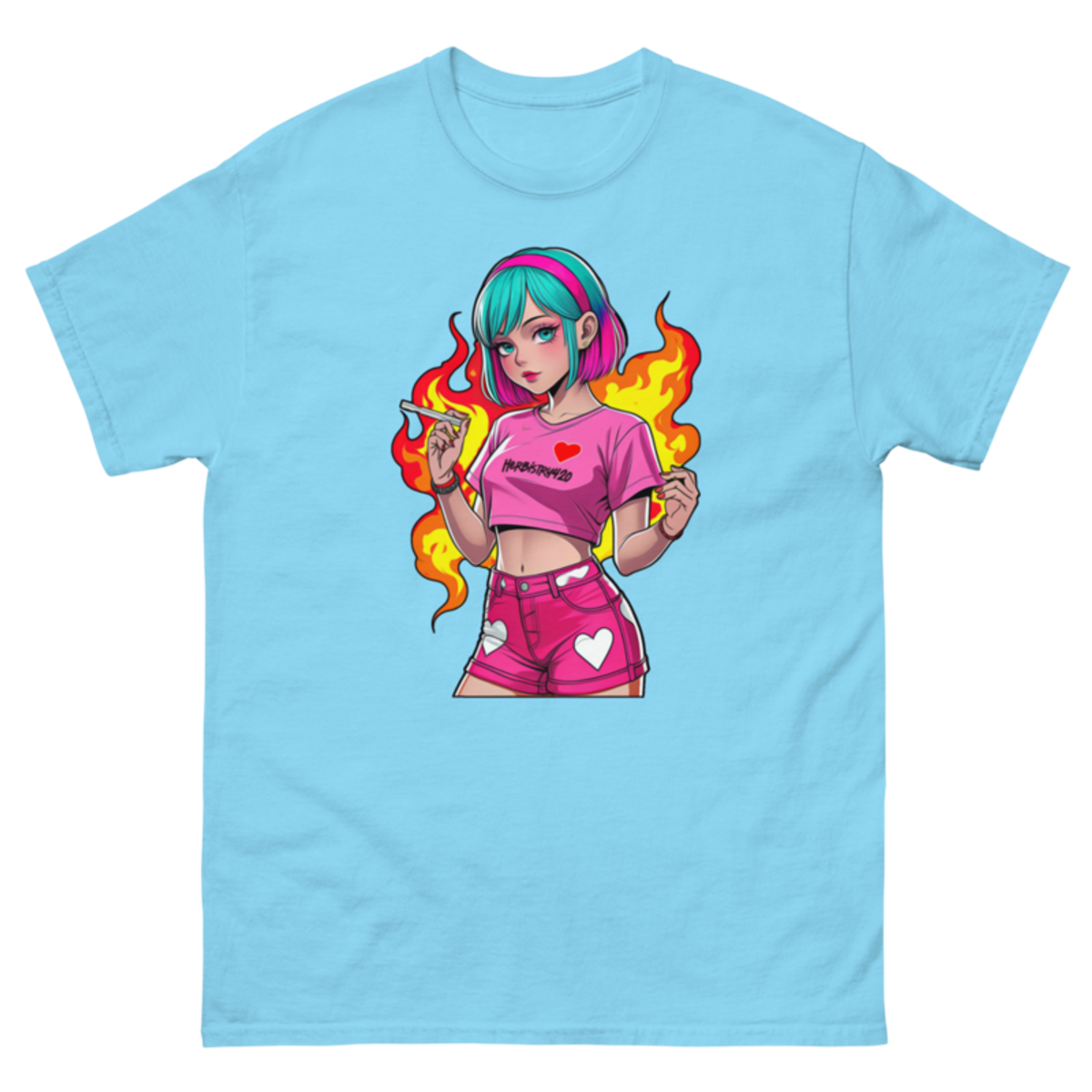 Anime Vape Girl - Unisex classic tee — sky