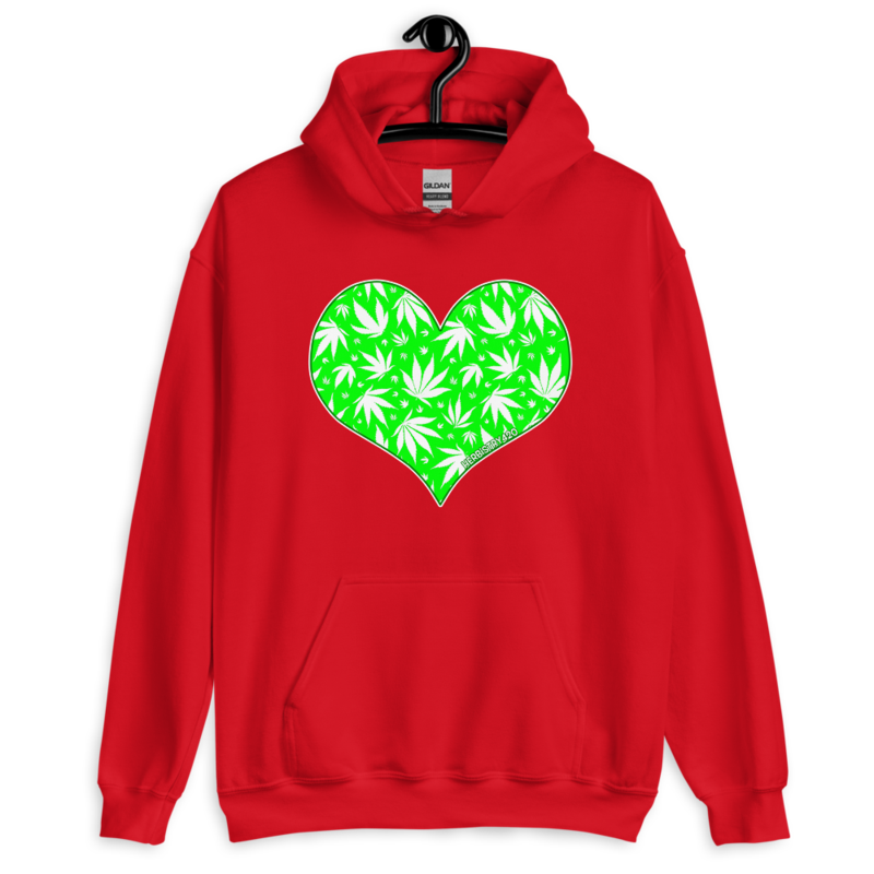 Love Weed – Unisex Hoodie — red