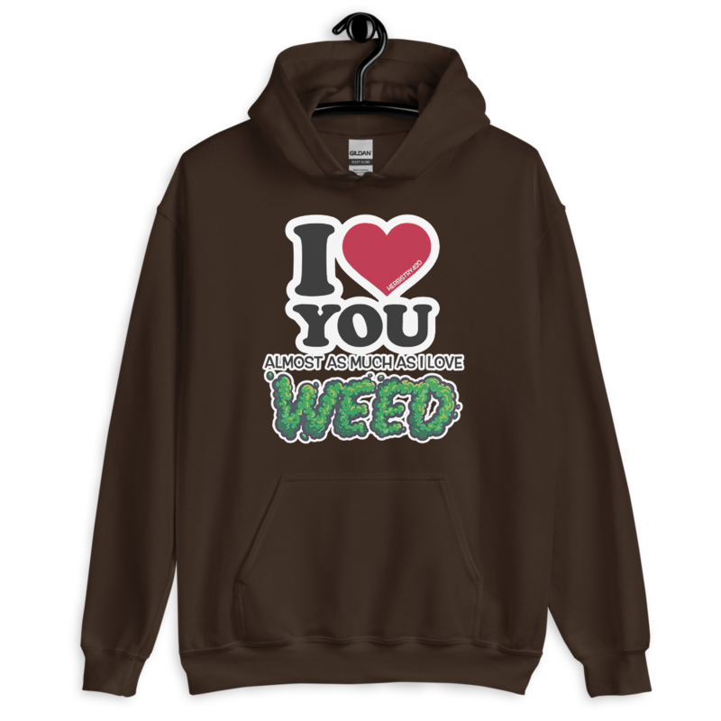 I Love You Almost – Unisex Hoodie — dark chocolate